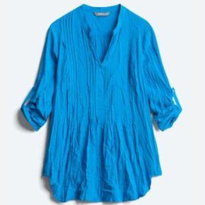 Stitch Fix, Market and Spruce, XL, Blue,  Sequoia Pleated Crinkle Tunic, XL